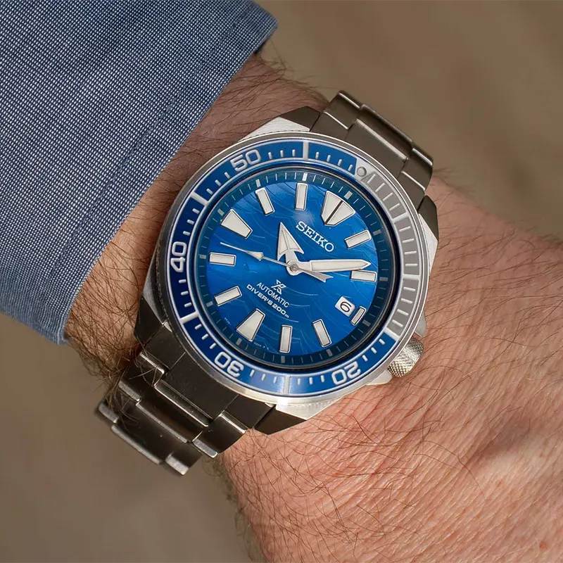 Seiko Men's Prospex Samurai Save The Ocean Blue Dial Watch | SRPD23J1